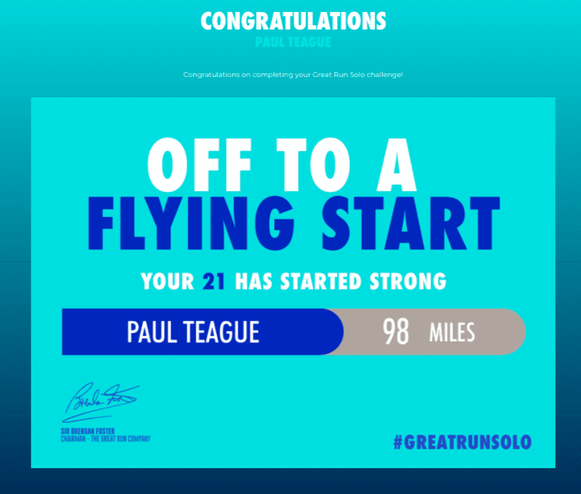 Flying Start certificate